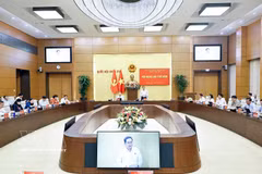 National Assembly Chairman Tran Thanh Man chairs the fifth conference of the NA Party Committee on June 29 (Photo: VNA)