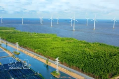 Wind turbines in Ca Mau province. (Photo: VNA)