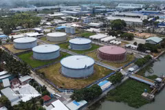 The Tran Quoc Toan petroleum depot (located in My Ngai ward, Dong Thap province) of the Dong Thap Petroleum Trading Joint Stock Company (Petimex) (Photo: VNA)