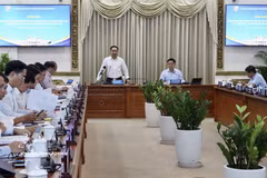 The conference on the implementation of socio-economic tasks for August and key measures for the rest of the year held in Ho Chi Minh Ciy, on August 12, 2026. (Photo: VNA)