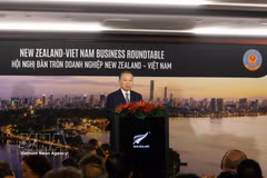 General Secretary of the Communist Party of Vietnam Central Committee and President To Lam speaks at the New Zealand–Vietnam Business Roundtable in Auckland on August 13. (Photo: VNA)