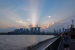 A view of Marina Bay, Singapore. (Photo: Xinhua/VNA)