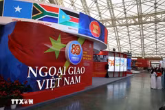 The booth of the Ministry of Foreign Affairs at the exhibition on the country's 80-year achievements. (Photo: VNA)