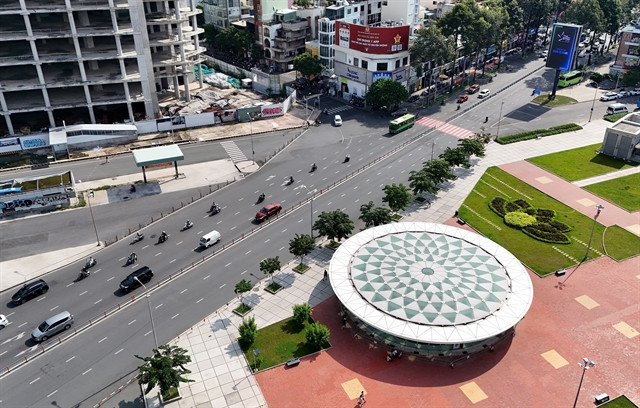 Aerial view of the Ben Thanh Station, which is the first and also the largest underground station of Metro Line No 1 in HCM City. (Photo: VNA)