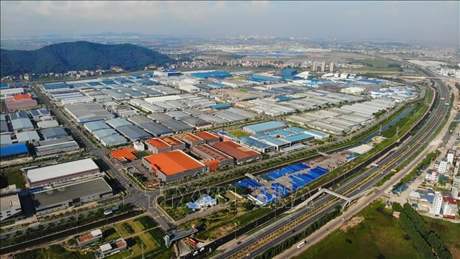 An overview of Van Trung industrial park in Viet Yen District, Bac Giang province (Photo: VNA)