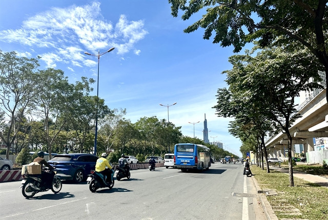 A section of Vo Nguyen Giap street in HCM City’s Thu Duc city. (Photo: VNS) 