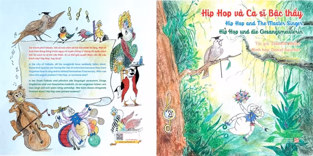The cover of Hip Hop and the Master Singer, German-Vietnamese writer Isabelle Muller's new children book. (Photo courtesy of Ho CHi Minh City General Publishing House)