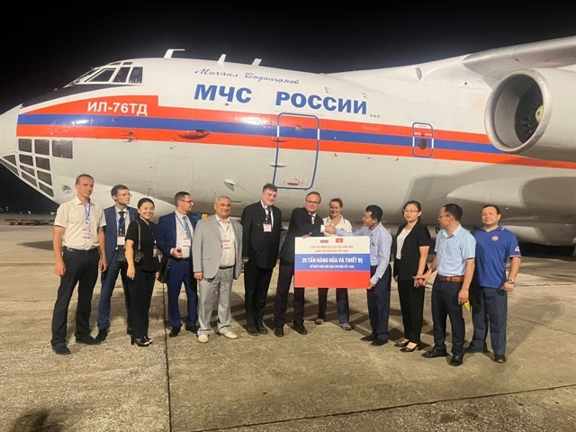 The handover ceremony on September 20. (Photo: courtesy of Russian Embassy) 