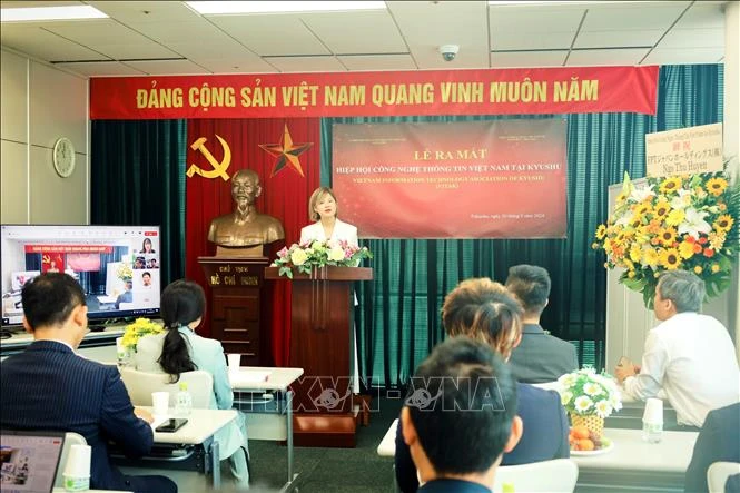 The Vietnam Information Technology Association in Kyushu (VITAK), Japan makes its debut on May 20. (Photo: VNA)