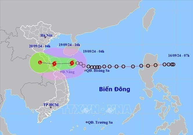 The movement trajectory of the storm (Photo: VNA)