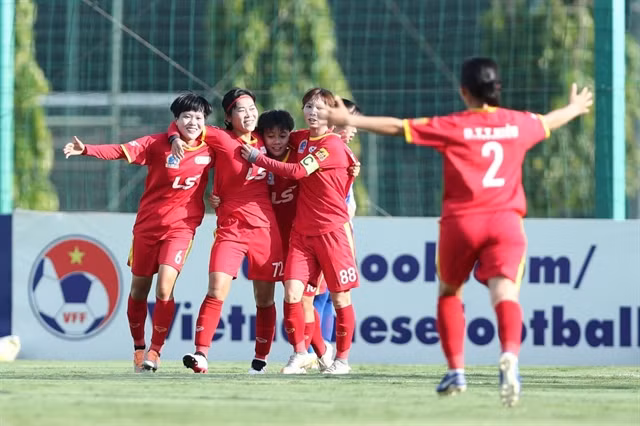 HCM City 1 players will present Vietnam at the AFC Women’s Champions League which will be held for the first time this year. (Photo courtesy of VFF) 