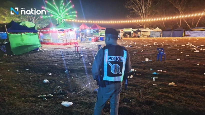 Authorities in Thailand have arrested two suspects following a blast at a festival near the border with Myanmar that killed three people and wounded dozens. (Photo: nationthailand.com)