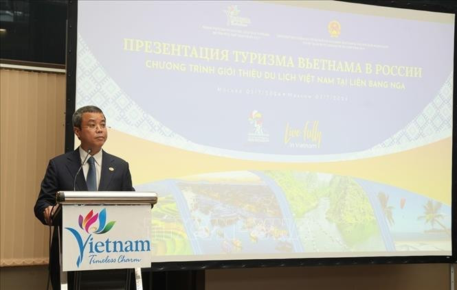 Deputy General Director of VNAT Nguyen Le Phuc speaks at the event (Photo: VNA)