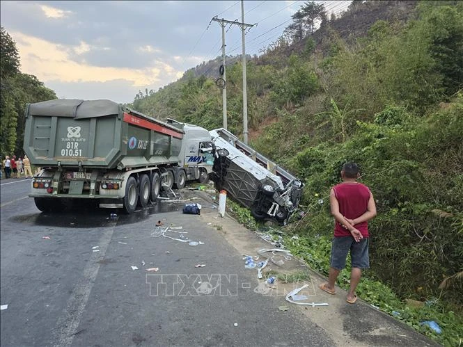 A traffic accident in the Central Highland province of Kon Tum. (Photo: VNA)