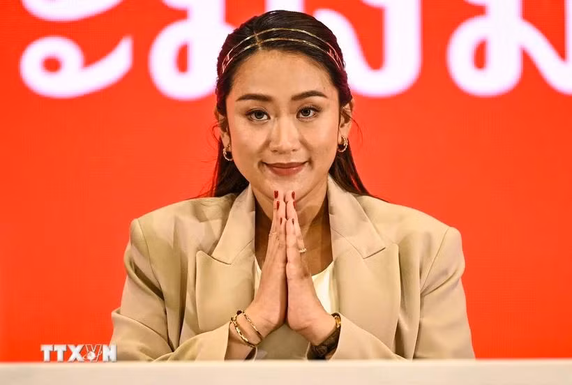 Thailand’s Pheu Thai party on August 15 nominates Paetongtarn Shinawatra as its candidate for prime minister. (Photo: AFP/VNA)