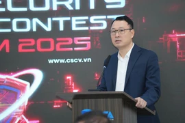 Senior Lieutenant Colonel Trieu Manh Tung, Deputy Director of the Department of Cybersecurity and High-tech Crime Prevention under the Ministry of Public Security. (Photo: VNA)