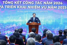 PM Pham Minh Chinh speaks at the conference on January 11 to review the VTV’s performance in 2024 and launch tasks for 2025. (Photo: VNA)