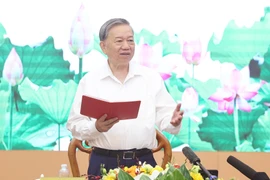 Party General Secretary To Lam addresses the working session with the Party Central Committee’s Commission for Information and Education, and Mass Mobilisation on June 11 (Photo: VNA)