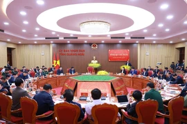 PM Pham Minh Chinh has a working session with leaders of Quang Ngai province on February 9. (Photo: VNA)