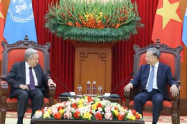 Vietnamese leaders receive UN Secretary-General in Hanoi