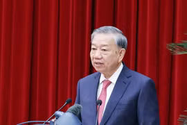 Party General Secretary To Lam speaks at the closing ceremony of the 13th meeting of the 13th Party Central Committee. (Photo: VNA)