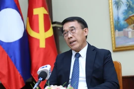 Bounleua Phandanouvong, head of the External Relations Commission of the Lao People's Revolutionary Party (LPRP) Central Committee, in an interview granted to the Vietnam News Agency (Photo: VNA)