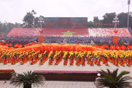 Ba Dinh Square adorned with flowers and red flags as Vietnam commemorates its National Day on September 2.(Photo: VNA)