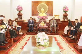 At the working session between Vice Chairman of the municipal People's Committee Vuong Quoc Nam and Chief Representative of JETRO Ho Chi Minh City Okabe Mitsutoshi (Photo: VNA)