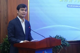 First Secretary of the HCYU Central Committee Bui Quang Huy speaks at the seminar on April 16. (Photo: VNA)