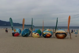 The creative space is being set up at East Sea Park in Da Nang city. Local people, tourists and kids can participate in the event to express their memories about Da Nang city over the past 50 years. (Photo: VNA)