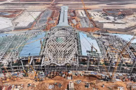 Long Thanh Airport in Dong Nai province is taking shape. (Photo: VNA)