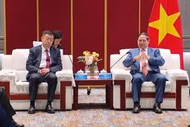 Vietnamese PM meets with Chinese corporations in Tianjin