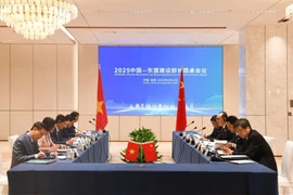 Deputy Minister of Construction Nguyen Tuong Van in talks with Vice Minister of Housing and Urban – Rural Development of China Li Xianlong (Photo: Ministry of Construction)
