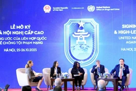 Delegates at the roundtable on protecting women and children in cyberspace on October 26 (Photo: VNA)