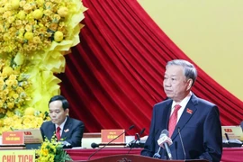 Party General Secretary To Lam speaks at the first congress of the municipal Party Organisation on October 14 morning. (Photo: VNA)
