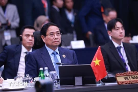 Prime Minister Pham Minh Chinh at the 28th ASEAN Plus Three (APT) Summit on October 27. (Photo: VNA)