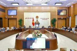 NA Chairman Tran Thanh Man speaks at the 43rd session of the NA Standing Committee on March 10. (Photo: VNA)