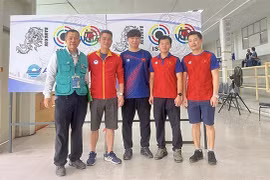 Vietnamese 25m standard pistol team who won gold in the Asian Rifle / Pistol Cup 2025 on February 21 in Bangkok, Thailand (Photo: VSF)