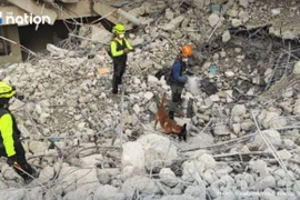 Rescue operations are underway at the rubble of the collapsed state audit office building in Bangkok’s Chatuchak district. (Photo: The Nation)