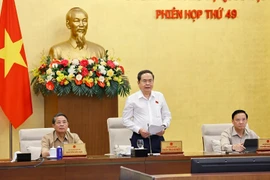 NA Chairman Tran Thanh Man speaks at the 49th session of the NA's Standing Committee on September 5. (Photo: VNA)