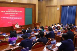 Party General Secretary To Lam talks to planned personnel groomed for membership of the 14th Party Central Committee on June 17. (Photo: VNA)