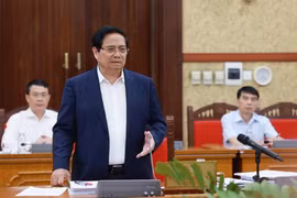 Prime Minister Pham Minh Chinh chairs a working session with the Standing Board of the Party Committee of Tay Ninh province on September 9. (Photo: VNA)