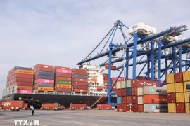 At Tan Cang Hai Phong International Container Terminal. Hai Phong targets to become a regional and international logistics and maritime hub. (Photo: VNA)