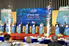 At the opening ceremony of the Vietnam International Logistics Exhibition on July 31 (Photo: VNA)