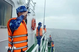 Vietnam Coast Guards patrol in the northern waters of the Gulf of Tonkin. (Photo: VNA)