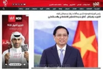 Vietnamese PM Pham Minh Chinh's official visit grabs the headlines of the Kuwaiti media. (Photo published by VNA)