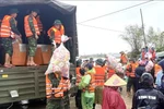 Rice aid delivered to flood-hit residents in Dak Lak province. (Photo: VNA)
