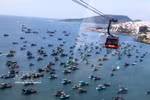 The world’s longest over-sea cable car to Hon Thom Island in the Phu Quoc special zone, An Giang province. (Photo: VNA) 