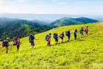 Visitors experience the Ta Nang–Phan Dung trekking route. (Photo: nhandan.vn) 