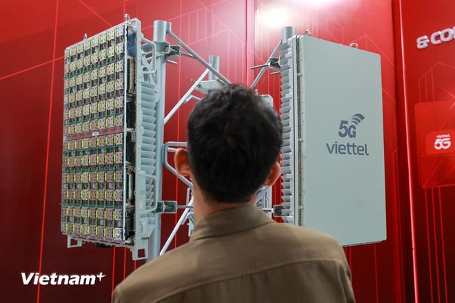A 5G base station of Viettel (Photo: VietnamPlus) 5G base station of Viettel.webp